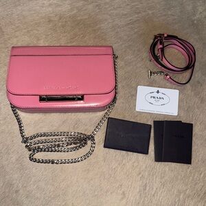 EUC PRADA mini handbag begonia